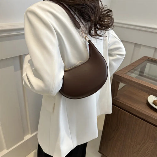 Chic Moon-shaped Shoulder Bag